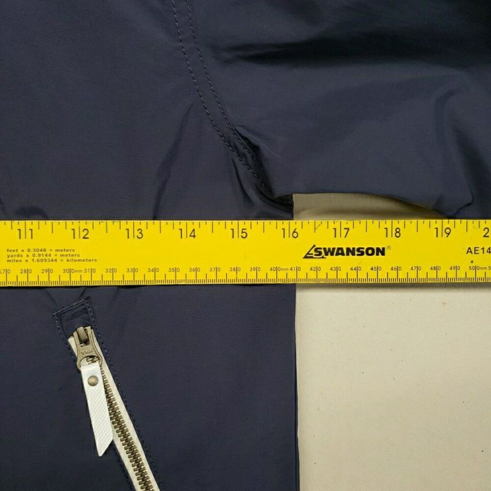 Hanna Andersson Rain Jacket 100 Kids Size 4 Navy Blue Striped Lined Gorpcore - Picture 9 of 9